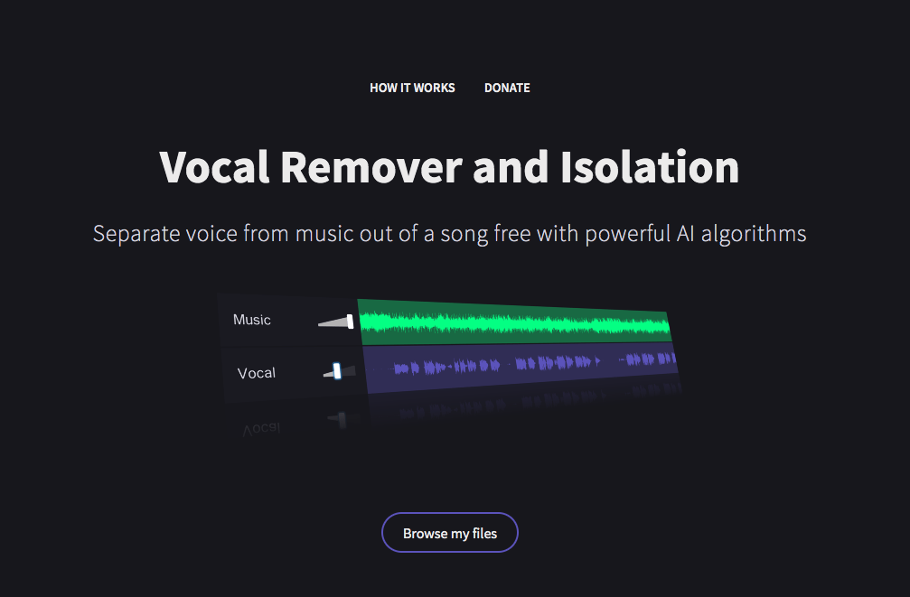 حذف وکال از موزیک با استفاده از سایت vocalremover