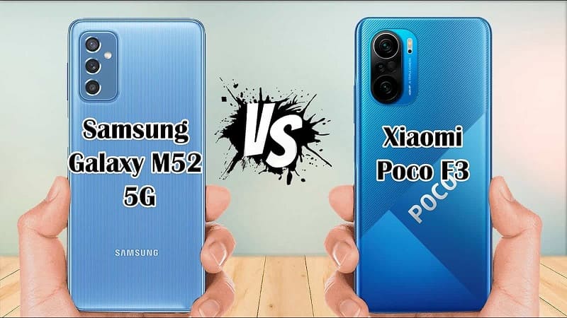 مقایسه گوشی m52 با پوکو f3 از لحاظ طراحی و ساخت