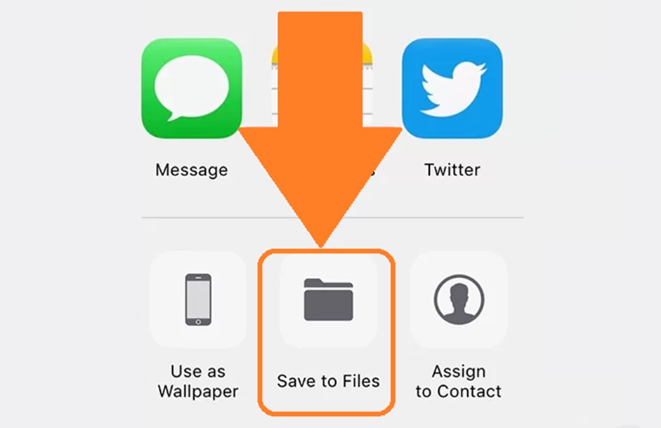 ذخیره عکس در فایل برای ارسال در واتساپ ایفون