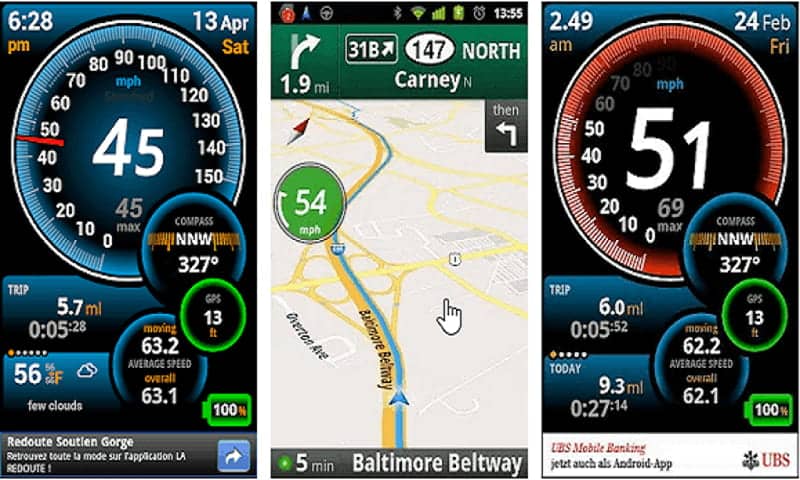 برنامه Ulysse Speedometer App