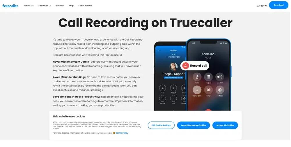 Truecaller بهترین برنامه ضبط مکالمه در تماس‌های تلفنی و بررسی شماره‌های ناشناس قبل از دریافت تماس است