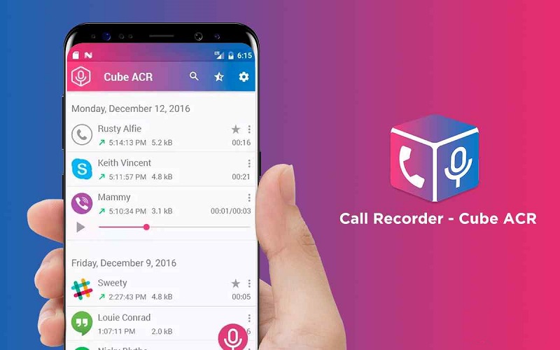 برنامه Call Recorder - Cube ACR