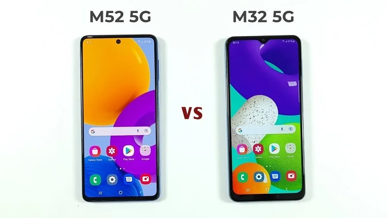 مقایسه گوشی m52 با m32؛ نبرد میان رده های سامسونگ