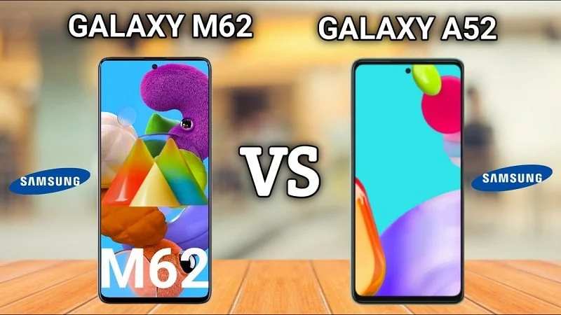 مقایسه گوشی m62 با a52؛ محصولات میان رده سامسونگ 2021