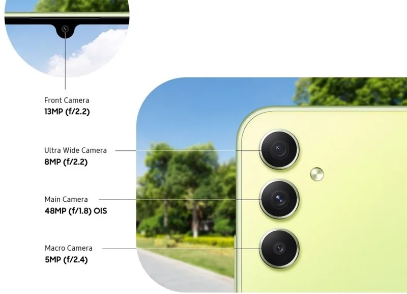 دوربین گوشی a34 | بررسی عملکرد + تنظیمات + نظرات کاربران