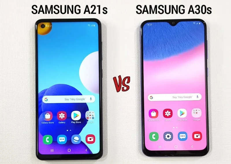 مقایسه گوشی a30s با a21