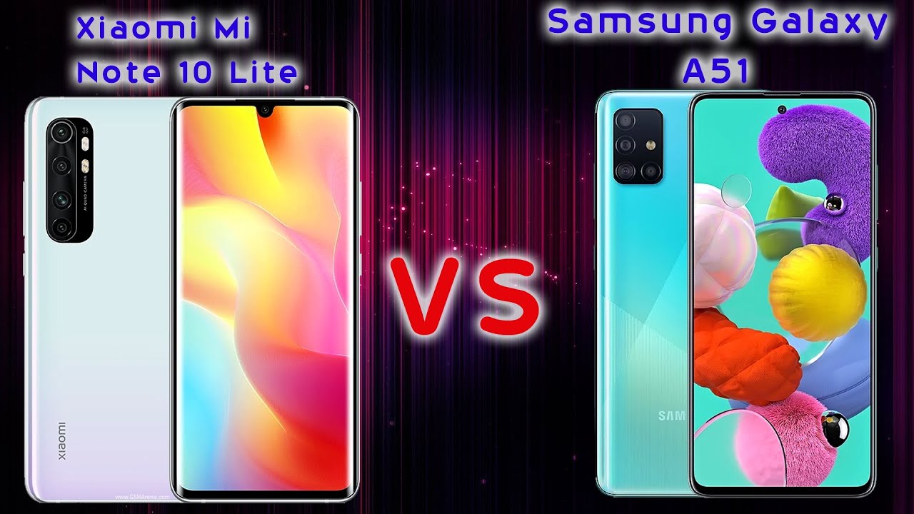 مقایسه گوشی a51 با note 10 lite
