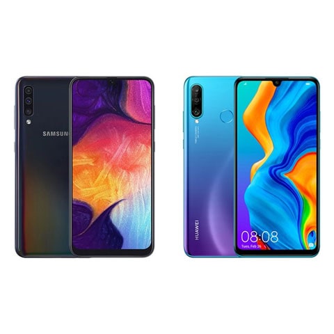 مقایسه گوشی هواوی p30 lite با سامسونگ a50
