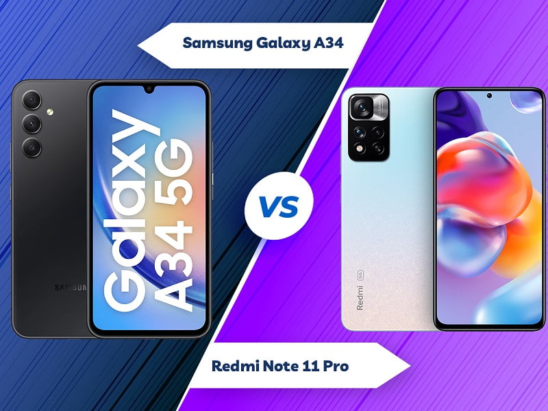 مقایسه گوشی a34 با ردمی نوت 11 پرو | نسل جدید سامسونگ یا ردمی قدیمی‌تر