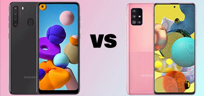 مقایسه گوشی A21 با A51؛ میان رده های سری A سامسونگ