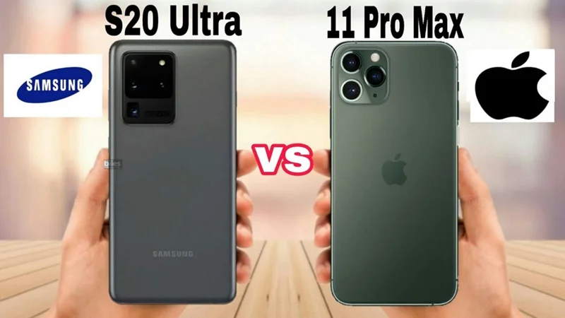 مقایسه گوشی سامسونگ s20 ultra با iphone 11 pro max