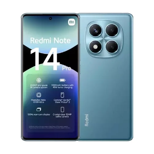 گوشی موبايل شیائومی مدل Redmi Note 14 Pro 4G ظرفیت 256 گیگابایت رم 8 گیگابایت (ارسال فوری)